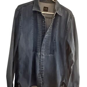 Armani Exchange Blue Dress Shirt